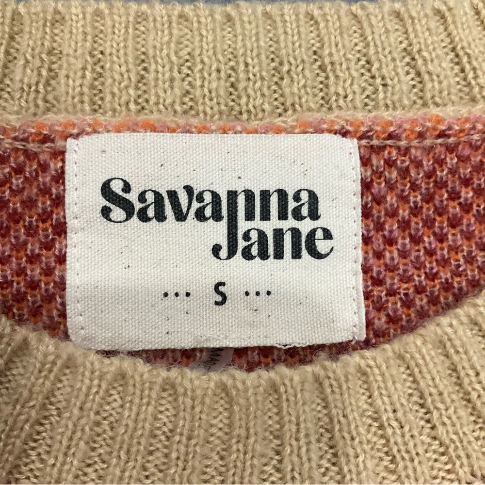 Savanna Jane Woman’s Knit Sweater Geometric Fair Isle Pullover Boho Nord… - Picture 10 of 15